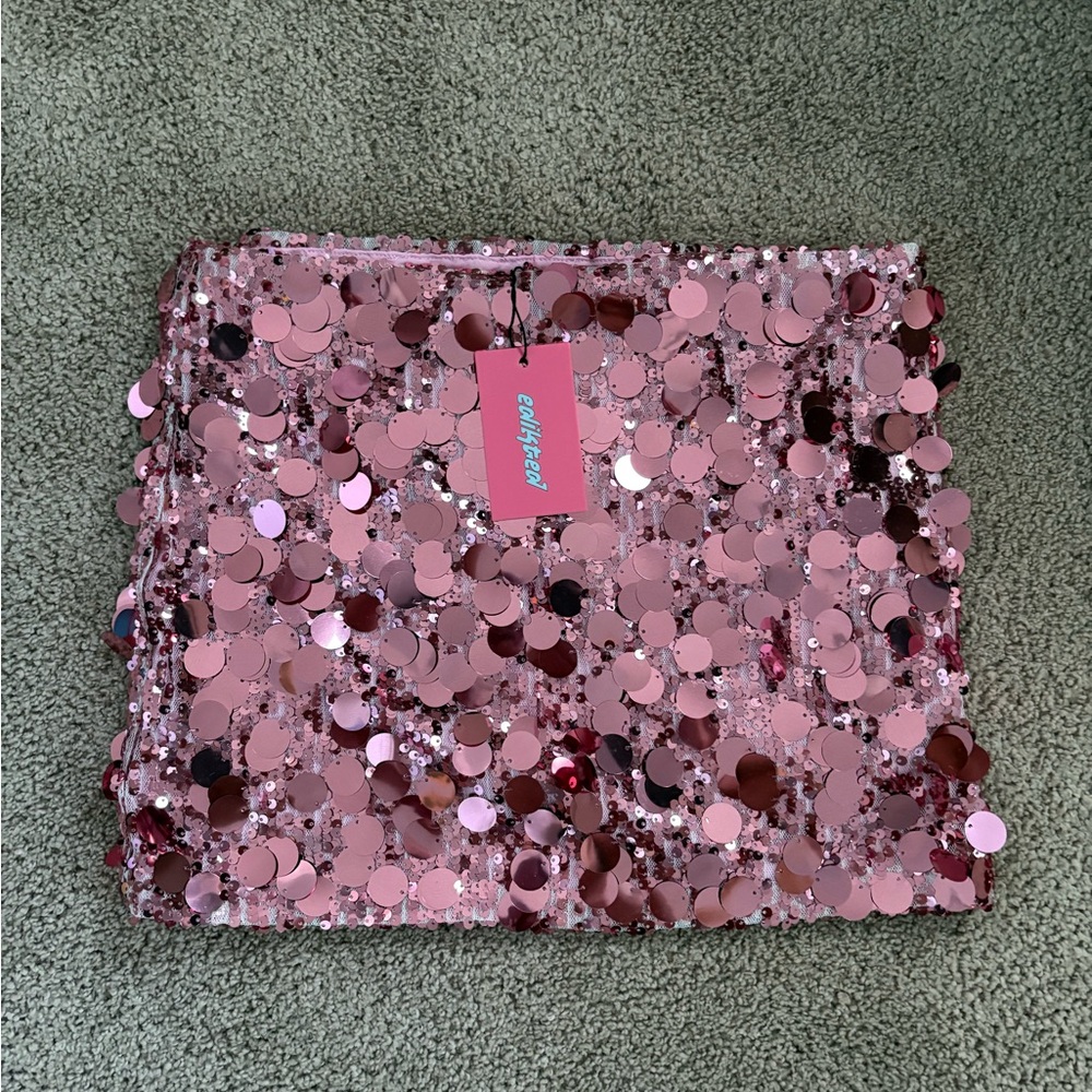 pink sequin edikted mini skirt